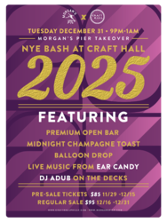Morgan's Pier NYE Takeover at Craft Hall