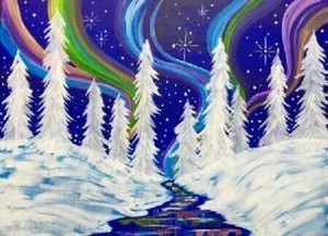 “Snowy Aurora" In-Studio Paint Party!