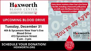 4th & Sycamore New Year's Eve Blood Drive