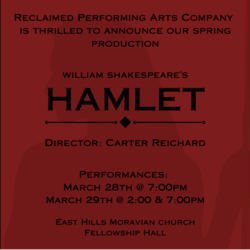 William Shakespeare's Hamlet- Reclaimed Performance Arts Company