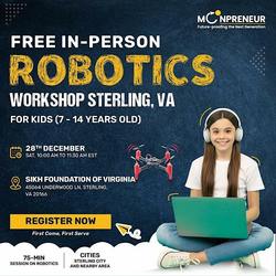 Free Robotics Workshop For Kids at Sterling, VA (7-14Yrs)