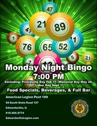 Monday Night Bingo at Edwardsville American Legion