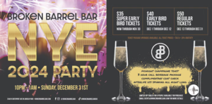 New Year's Eve 2024 @ Broken Barrel Bar