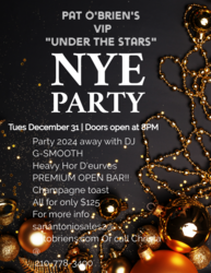 Pat O'Brien's NYE VIP Party 2024 Located in the Grand Promenade at Pat O'Brien's