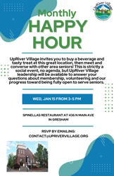 UpRiver Village Monthly Happy Hour