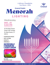 Chanukah Menorah Lighting at the New Haven Green