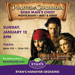 Pirates of the Caribbean Movie Night at Ryan's Hanover Crossing
