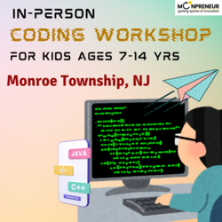 In-Person Free Coding Class For Kids at Monroe Township, NJ (7-14 yrs)