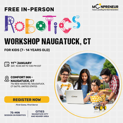 In-Person Free Coding Class For Kids at Naugatuck, CT (7-14 yrs)