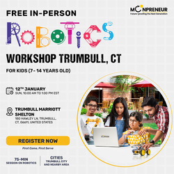 In-Person Free Coding Class For Kids at Trumbull, CT,  (7-14 yrs)