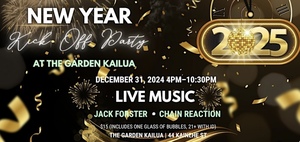New Year's Eve Kick Off Party at The Garden at Boardroom Kailua