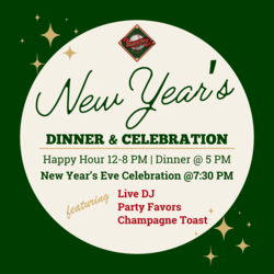 NYE Dinner & Celebration at Shoeless Joe’s