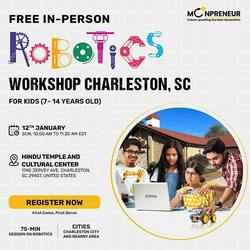 Free Robotics Workshop For Kids at Charleston, SC (7-14Yrs)