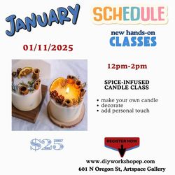 Spice-infused Candle Class 01/11/2025 at 12-2pm