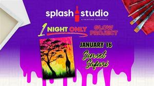 Splash Studio: A Painting Experience presents "Glow Project: Sunset Safari"