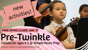 Free Suzuki Pre-Twinkle Music Class (ages 3-5)