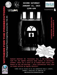 Second Saturday Witness for the Prosecution Scavenger Hunt