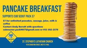 Pancake Breakfast with Cub Scout Pack 9037 and St. Stephen's Church