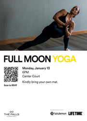 LIFE TIME MIAMI AT THE FALLS, THE FALLS MALL TOGETHER, AND LULULEMON HOST A FULL MOON YOGA EVENT