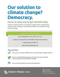 Citizen's Climate Lobby Monthly Chapter Meeting