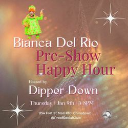 Bianca Del Rio Pre-Show Happy Hour in Proof Social Club