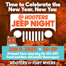 New Year, New You Themed Jeep Night at Fort Myers Hooters