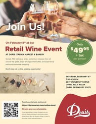 Doris Market’s Pre-Valentine’s Day Wine Night