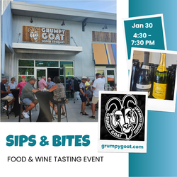 Grumpy Goat Coffee to host  Sips and Bites tasting event