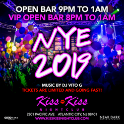 New Year's Eve in Atlantic City at Kiss Kiss Nightclub