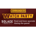Commanders Watch Party at Solace Brewing Co.
