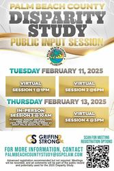 Public Input Sessions for Palm Beach County 2025 Disparity Study