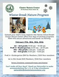Winter Break Nature Program - Closter Nature Center