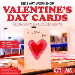 Kids Art Workshop: Watercolor Valentine’s Day Cards