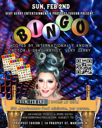 SUNDAY 2/2, Very Gerry Drag Bingo & Brunch: MADISON, NJ