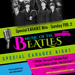 Special -Beatles Karaoke Night - Sunday 2/2 at 9pm