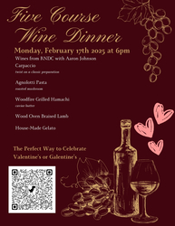Five Course Wine Pairing Dinner