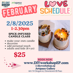 Spice-infused Candle Class 02/08/2025 at 1pm-2.30pm