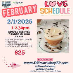 Coffee Scented Candle Class 02/01/2025 at 1pm-2.30pm