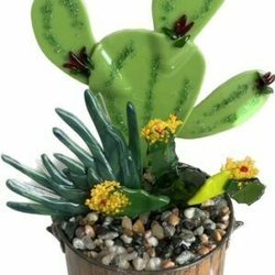 Potted Glass Cactus