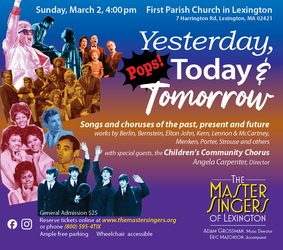 The Master Singers of Lexington Present, "Pops! Yesterday, Today & Tomorrow"