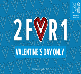 2 for 1 Valentine's Day Deal Museum of Illusions Chicago