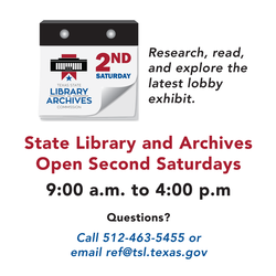 Second Saturdays at the State Library and Archives