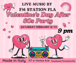 80s post Valentine party with live music by FM Station FLA