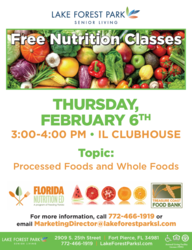 Free Nutrition Class at Lake Forest Park Senior Living
