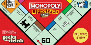 Monopoly Lifesized Trivia with Geeks Who Drink