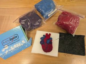 Needle-Felt an Anatomical Heart at the Bellevue Library