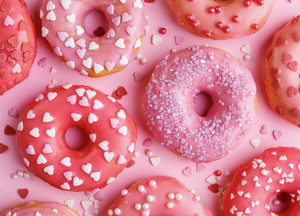 Valentine's Sprinkle Donuts