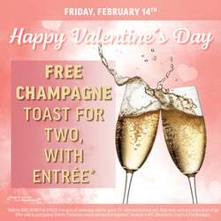 Valentine’s Day Champagne Toast at Doherty-owned Applebee’s