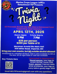 Marine Corps League, Jeffco Detachment 707 Trivia Night
