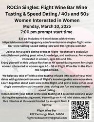 ROCin Singles: Wine Tasting & Speed Dating / 40s and 50s